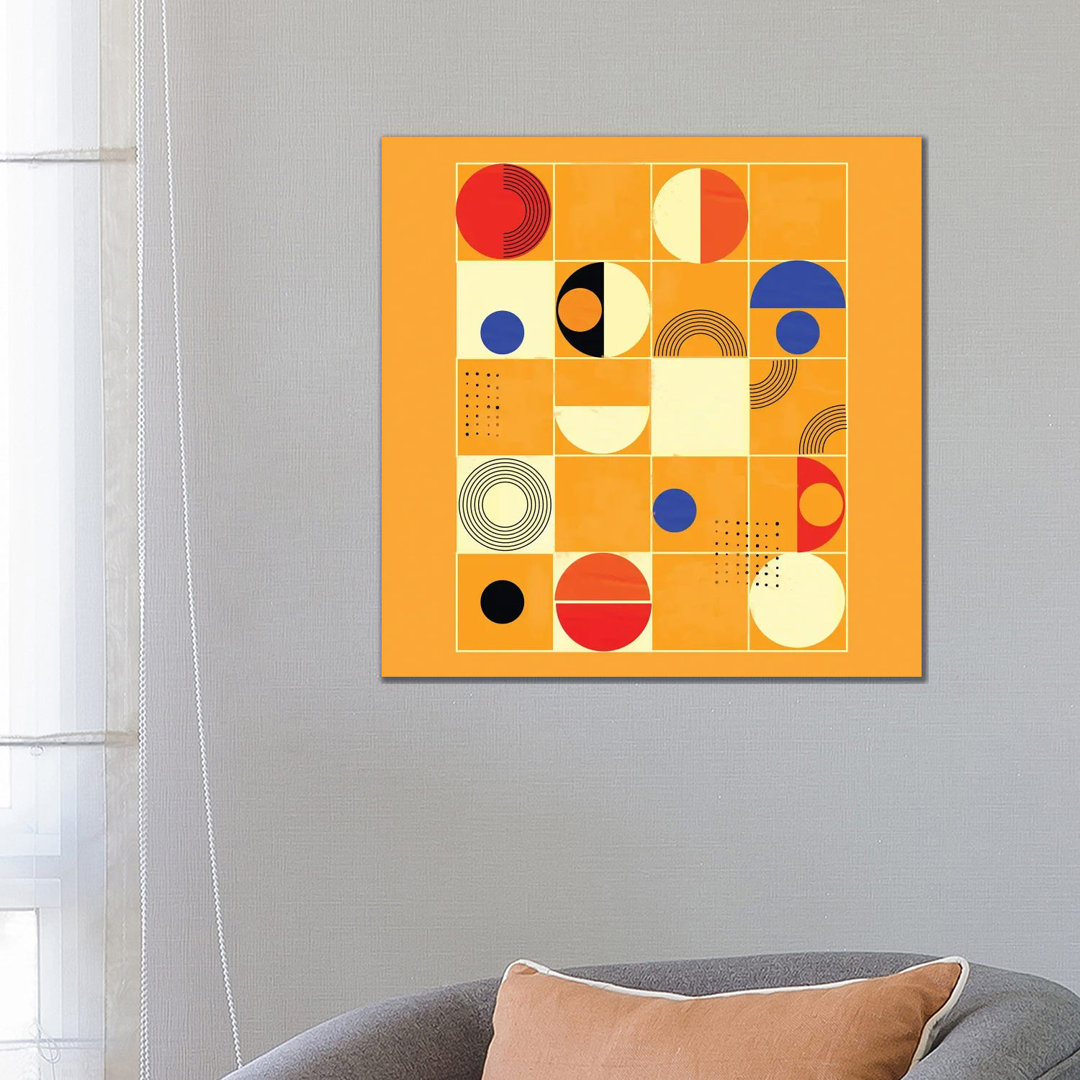 Mid Century Abstract III von Show Me Mars - Galerie-umwickelte Leinwand Giclée auf Leinwand