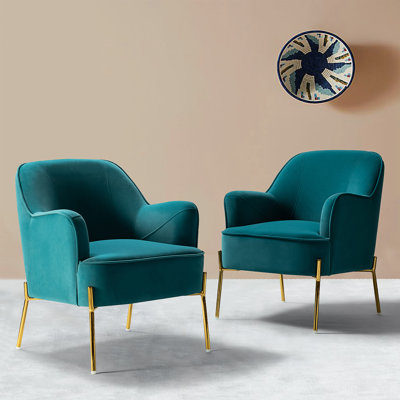 Cleo 26" Wide Contemporary Chair with Recessed Arms