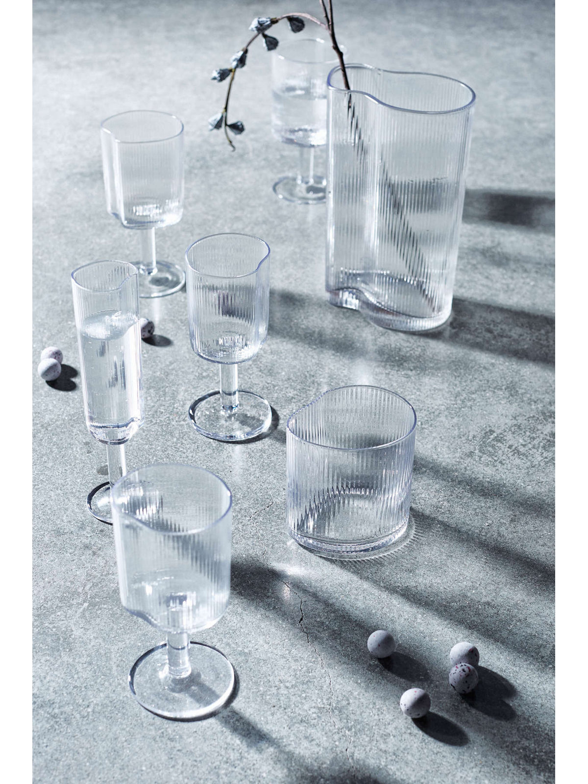 Blakely Ribbed White Wine Glass