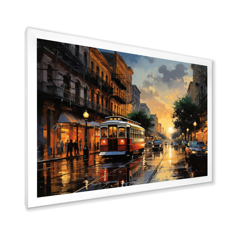 «New Orleans Cityscape Comes Alive At Night I - New Orleans», reproduction sur toile encadrée, H 16 po x l 32 po x P 1 po