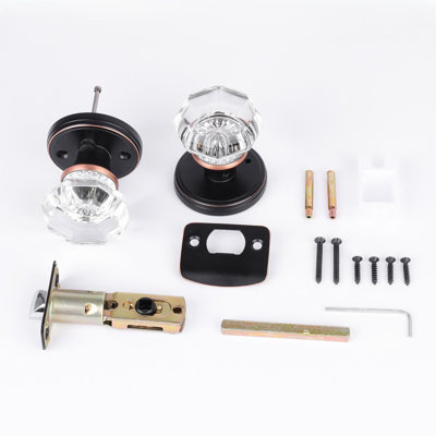 Coolnews Modern Grace Series Crystal Privacy Door Knobs