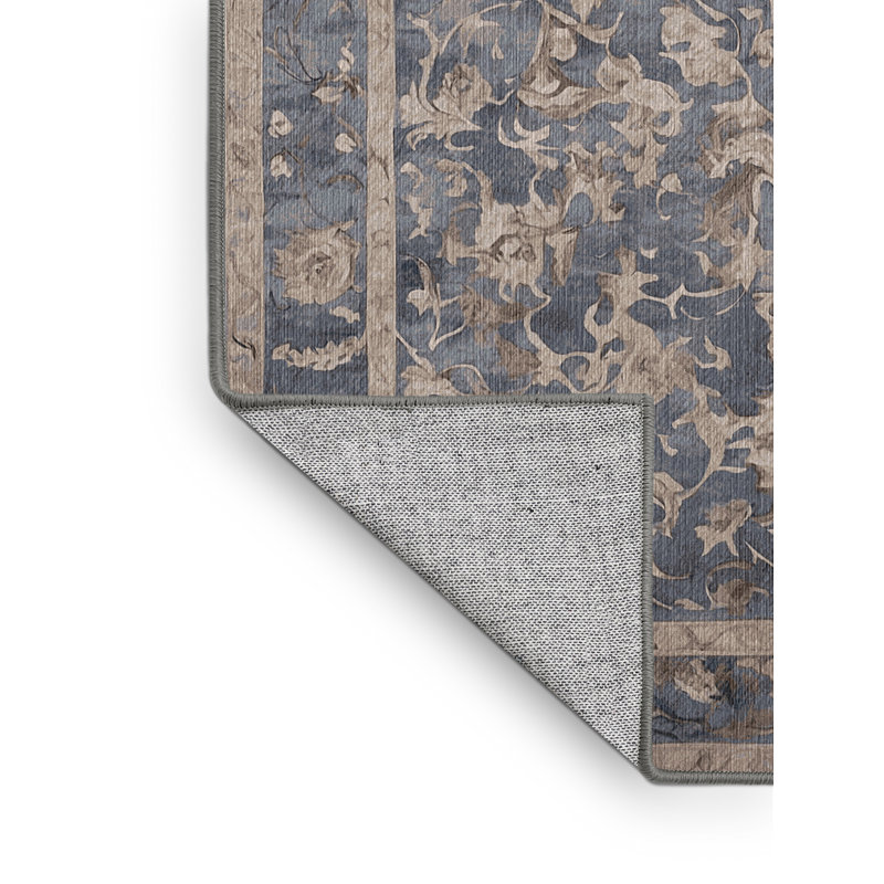 Tapis gris lavable à la machine, Tapis de couloir 2 pi x 5 pi