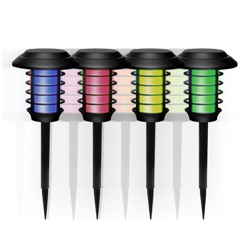 Bell+Howell Colour Changing Solar Powered Pathway Lights With Remote Control, Wireless Auto On/off