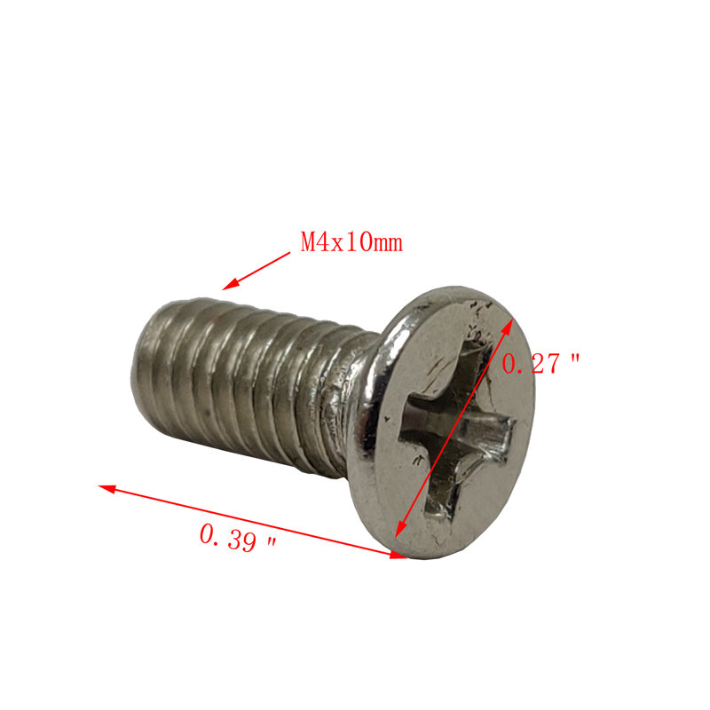 FixtureDisplays® Phillips Flat Head Screws M4x10mm Pitch 0.70mm 20PK 15159