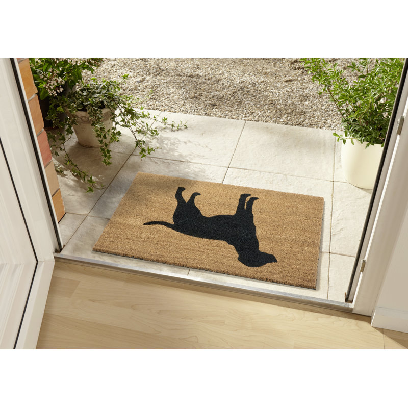 Mix Mats "Dog Silhouette" doormat, weatherproof and non -slip, for hallways, entrance areas, patios and conservatories