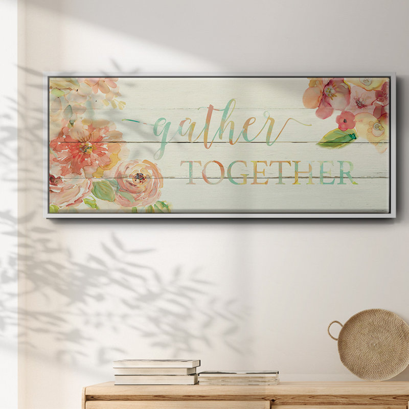 «Gather Together», toile encadrée, H 20 po x l 50 po