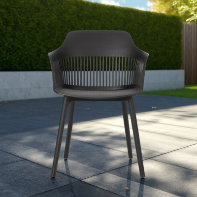 Jacqueline Premium All-Weather Wicker Outdoor Dining Armchair