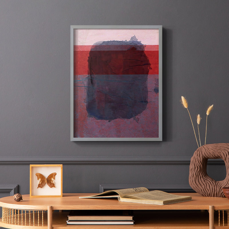 «Souvenir de Rothko I», reproduction encadrée - bois massif, Cadre simple gris, H 10 po x l 8 po