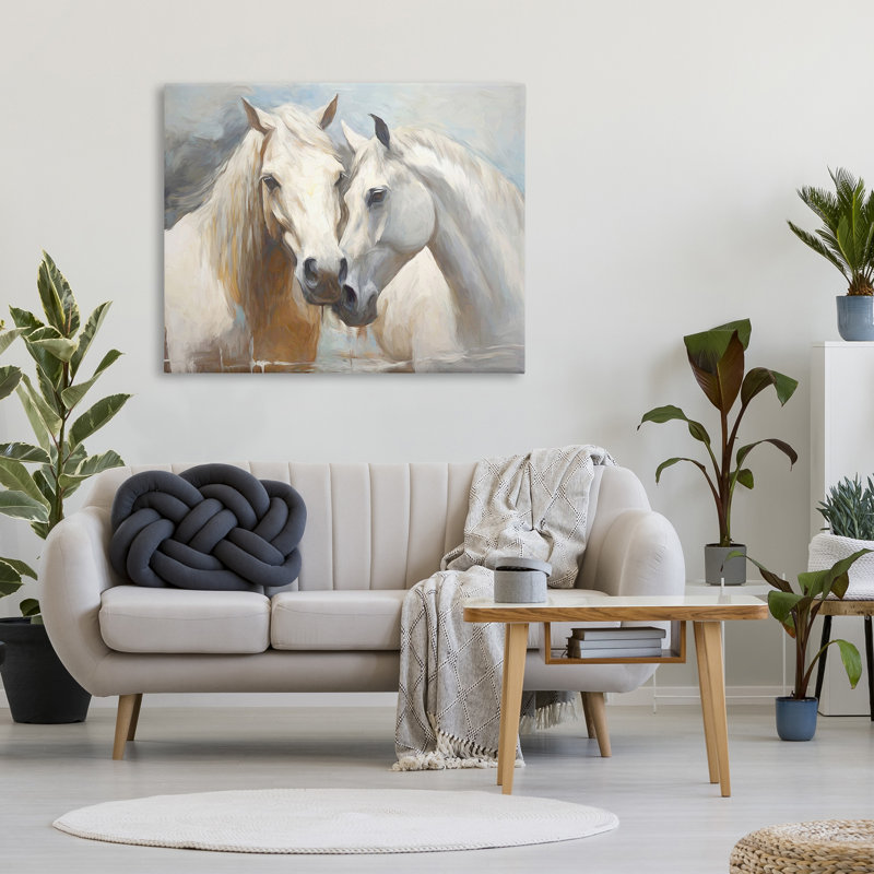 Art mural sur toile Country Horses par Ramona Murdock, H 36 po x l 48 po
