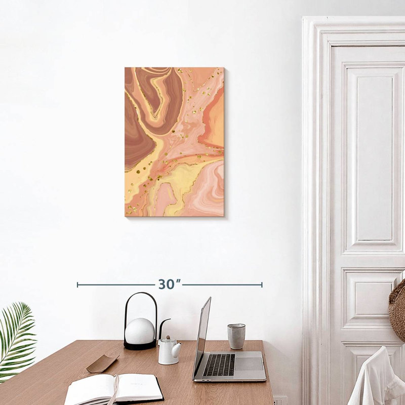 Marbre liquide Avery brun or, H 24 po x l 16 po