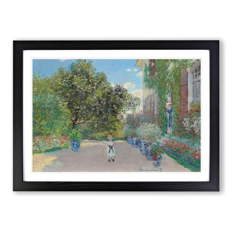House at Argenteuil by Claude Monet - Framed Print, 36cm H x 48cm W x 2cm D, Black Framed