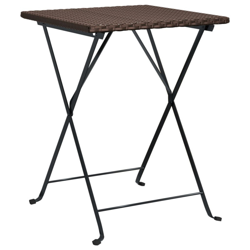 Metal Outdoor Bistro Table , 21.7'' in. W 21.3'' in. D, Brown
