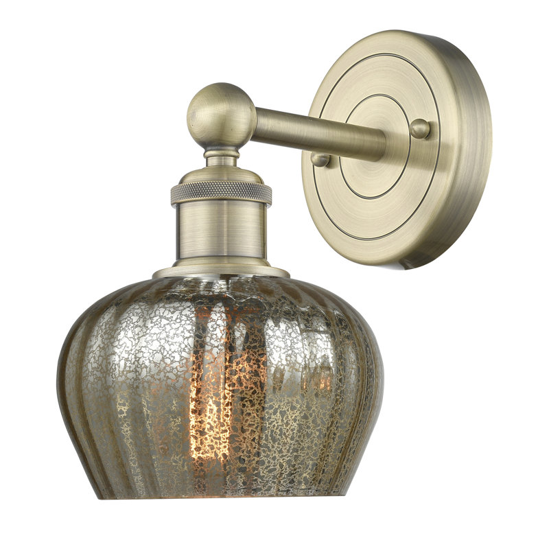 Canute Armed Sconce, Mercury, Antique Brass