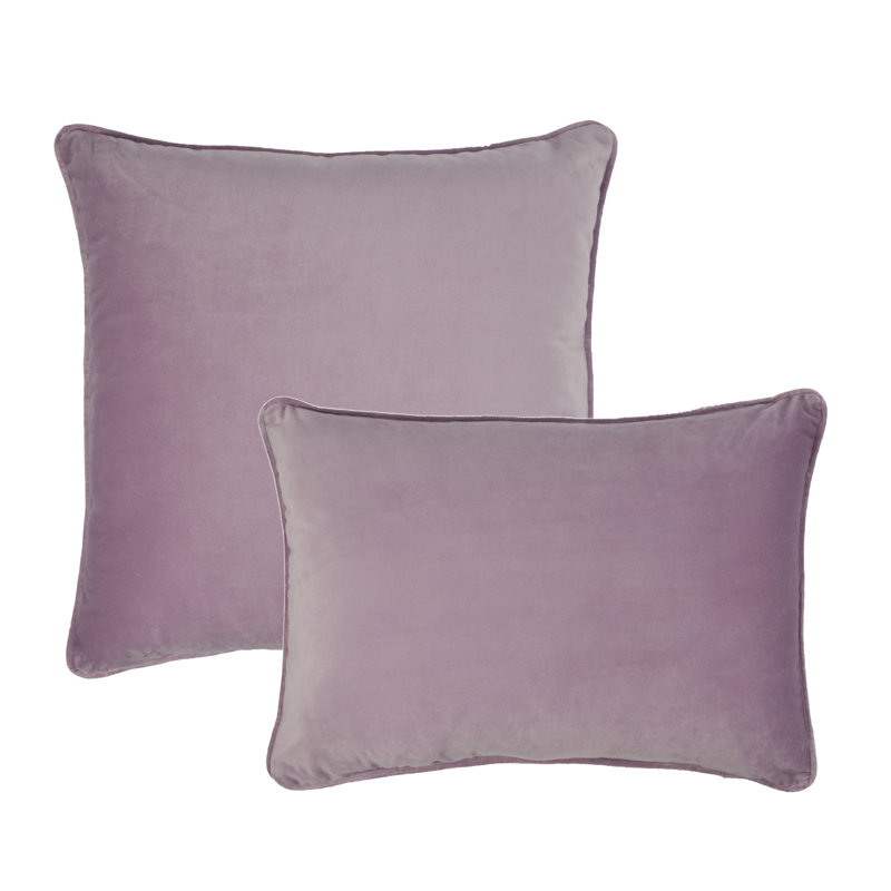  2 Piece Velvet Throw Pillow Set, Lavender