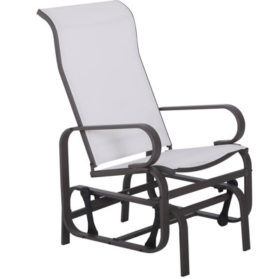 Patio Glider Seat, Beige - Smooth Rocking Mechanism, Heat- Fabric, Stable From , Lightweight And Easy To Carry, Breathable,