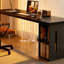 Bureau rectangulaire en bois massif noir-660821979-660821981