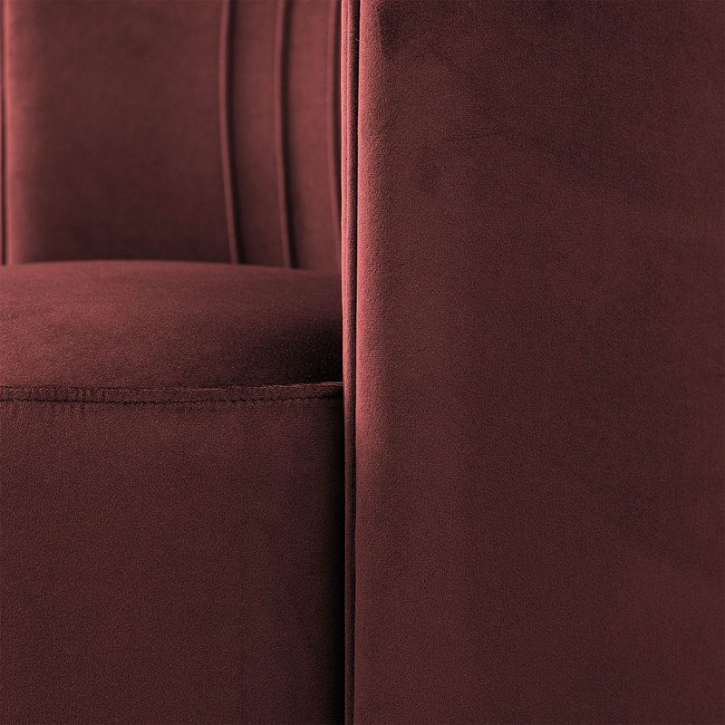 Sprayberry Satin and Velvet Barrel Accent Chairs, Burgundy