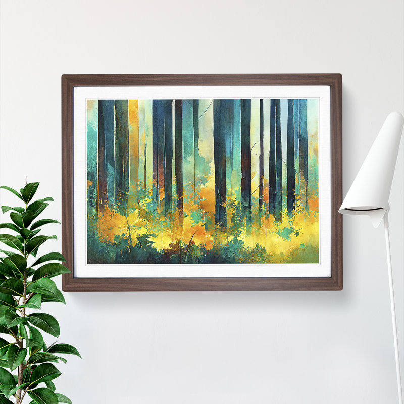 Glowing Abstract Forest - Single Picture Frame Print
