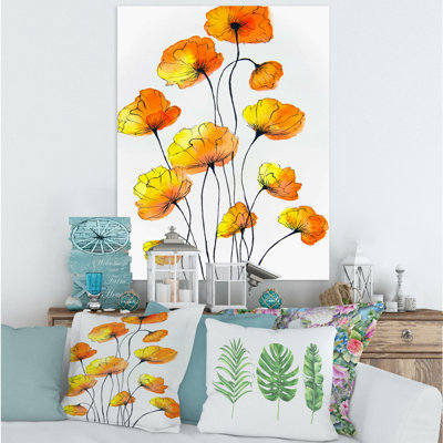 " Yellow Country Flowers " Painting Print