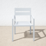 Gold Aluminum/Powder Coated Aluminum Outdoor Stacking Dining Armchair