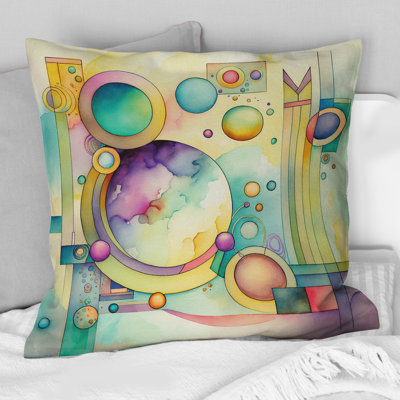 Coussin Pastel Watercolor Art Deco I - Abstract