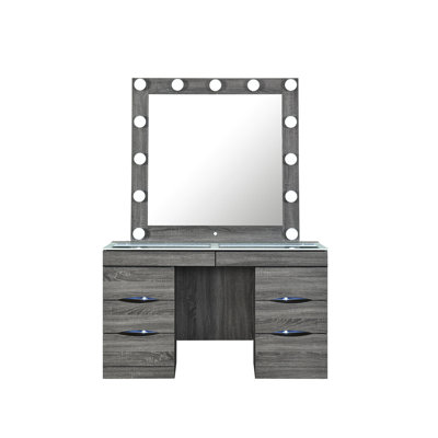 Ensemble coiffeuse et tabouret Lorena