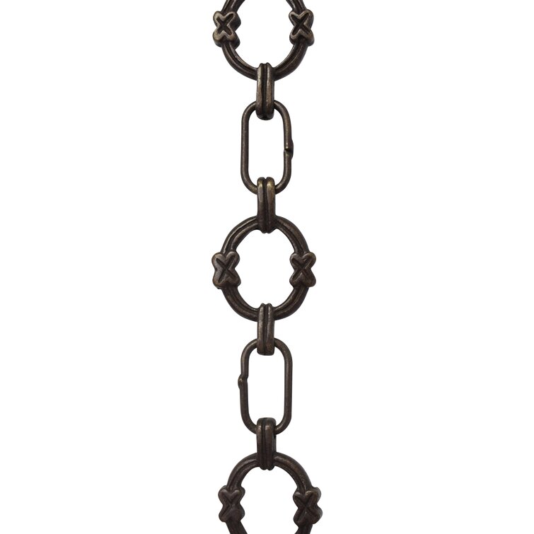 RCH Supply Company Round Welded Decorative Fixture Chain; Oil Bronzed Black