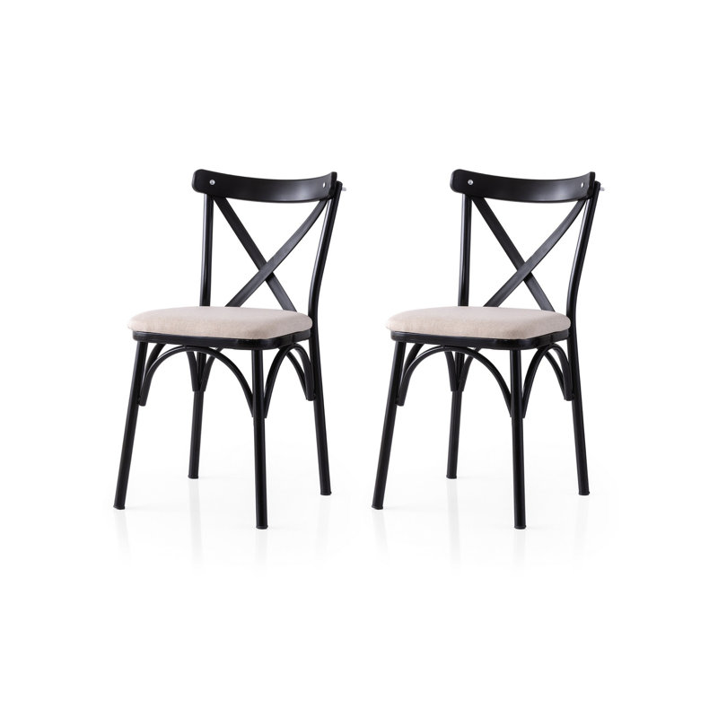 Ensemble de chaises (2 pièces), Crème, crème