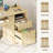 Labelle 55Inch Fluted Executive Desk with Power Outlet, Modern Computer Writing Desks with File Drawers, Home Office Desk with Keyboard Tray and Open Storage Compartment-771926578