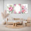 «Pink Rose», reproduction d'art sur toile, ensemble de 3-118095980