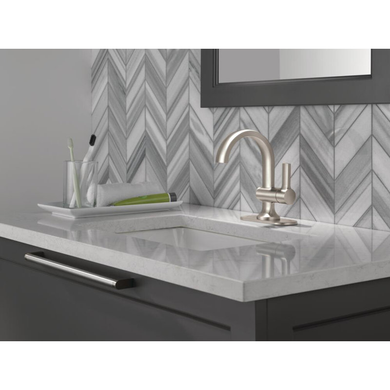 Robinet de salle de bain Albion, Nickel brossé Spotshield