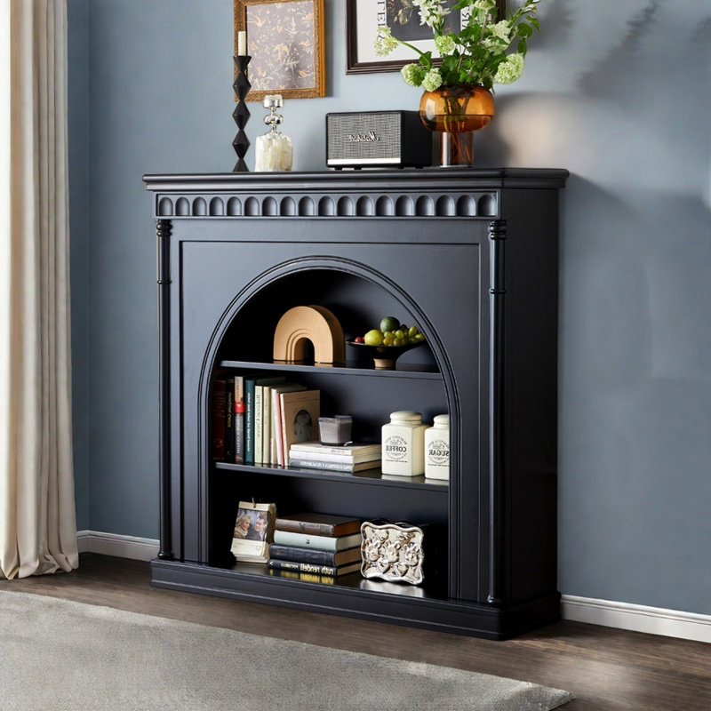 Retro Simple Painted Solid Wood Accent Cabinet
