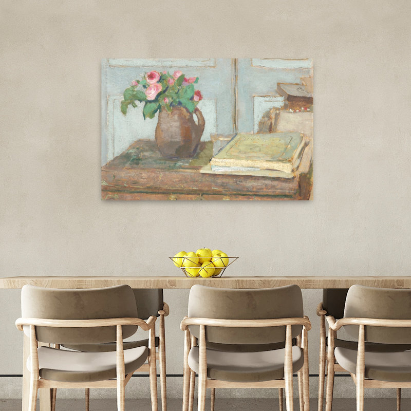 Boîte de peinture d'artiste avec fleurs, art contemporain abstrait, H 36 po x l 24 po