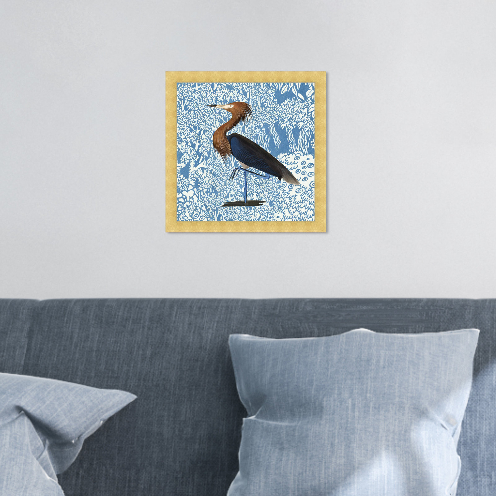 Bird Pose by Oliver Gal, Gold, 14" H x 14" W x 0.5" D