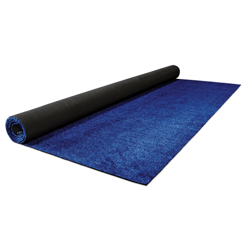 Poindexter Solid Color Machine Tufted Polypropylene Indoor / Outdoor in Blue, Rectangle 6' x 10'