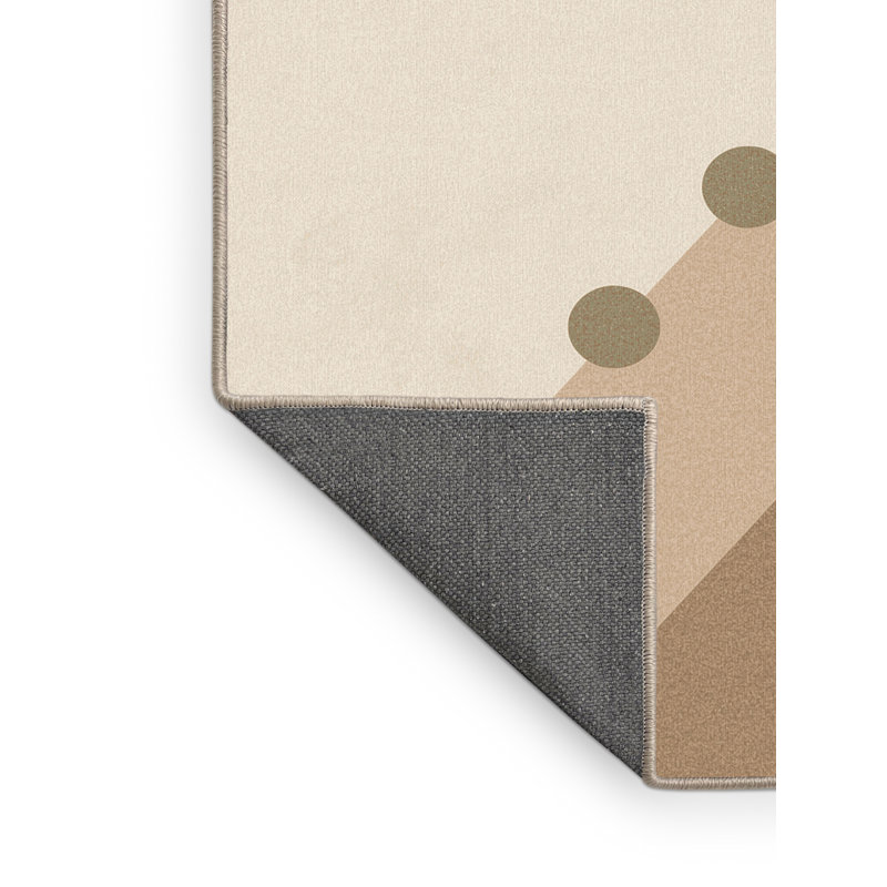 Tapis beige moelleux doux et moelleux Clybourn, 7 x 9