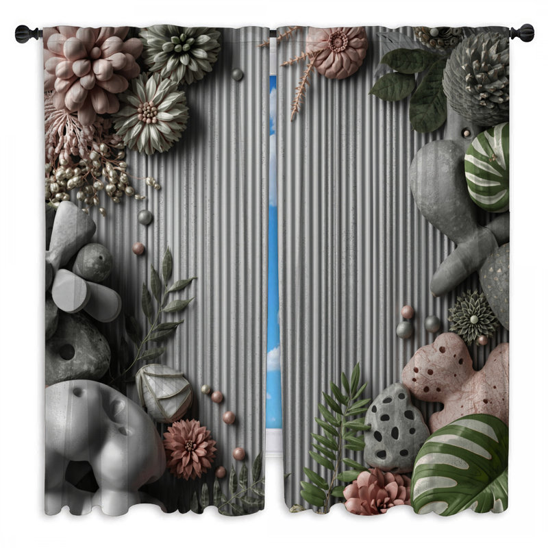 Botanical Arrangement, 20 po x 60 po - 2 panneaux, Transparent