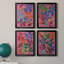 «Vivid Stems I», ensemble de 4 peintures sur toile encadrées-207852021-207852020