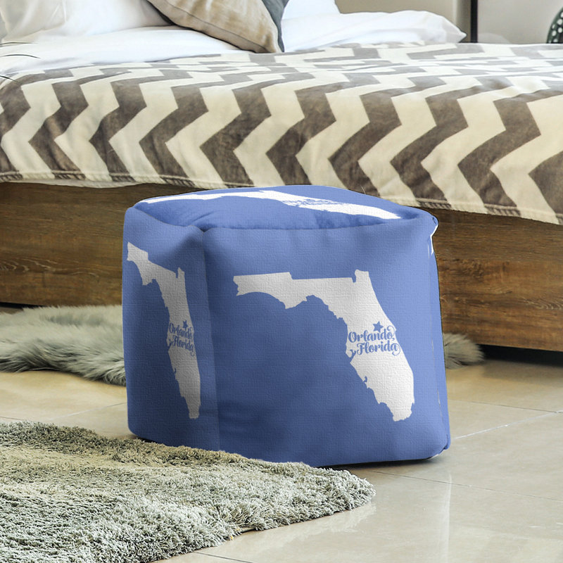 Repose-pieds cube en floride orlando, Bleu
