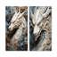 «Epic Blue and Gray Dragon Odyssey - Dragons», ensemble d'art mural sur toile-360060826-360060825