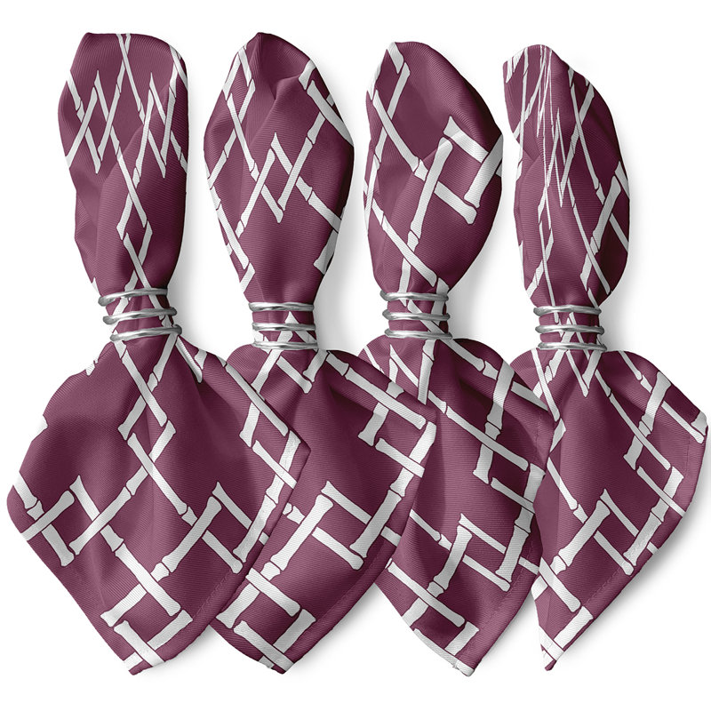 Ensemble de serviettes 4 pièces Yoshida, L 18 po x L 18 po, Mauve
