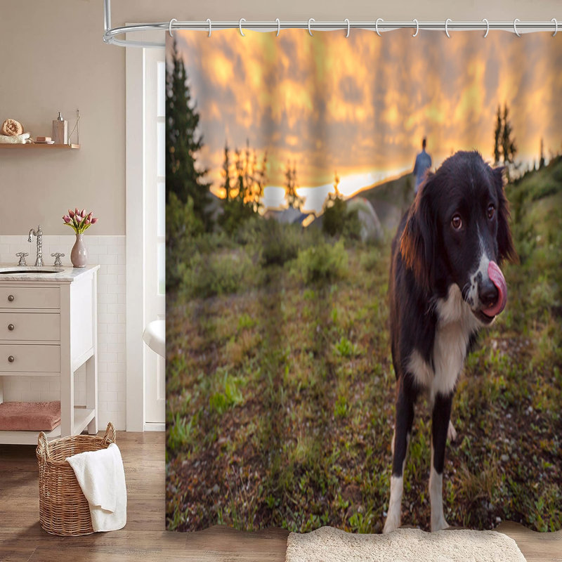 Rideau de douche Dog Mountain Sunset, L 72 po x l 72 po