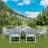 Patio Dining Chair With Armset Set Of 2, Pure White With Imitation Wood Grain Wexture,HIPS Material-2049918848