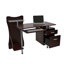 Élégant bureau d'ordinateur avec rangement Latitude Run®, chocolat