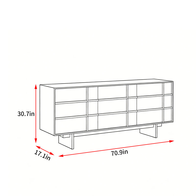 Hubbard, 30.7" H x 70.9" W x 17.1" D