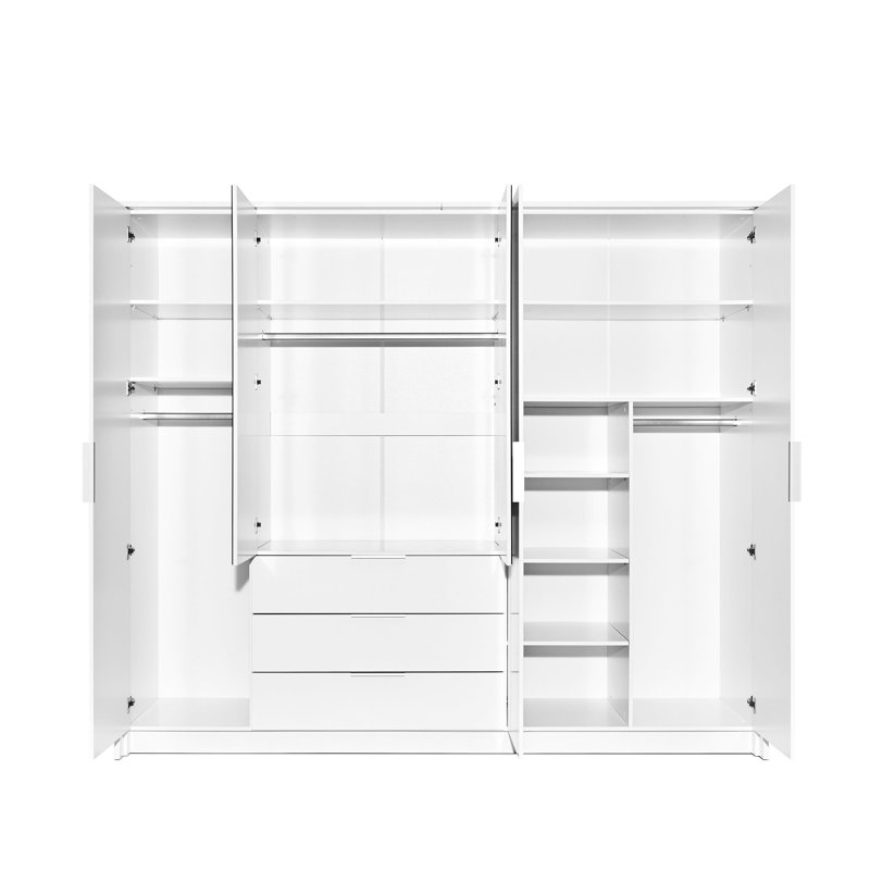 Manufactured Wood Wardrobe, White