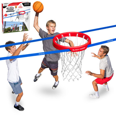GoSports Slack Hoop Portable Basketball Game for Kids & Teens - Adjustable Height Outdoor Lawn, Beach, & Yard Game - Basketball Without a Court
