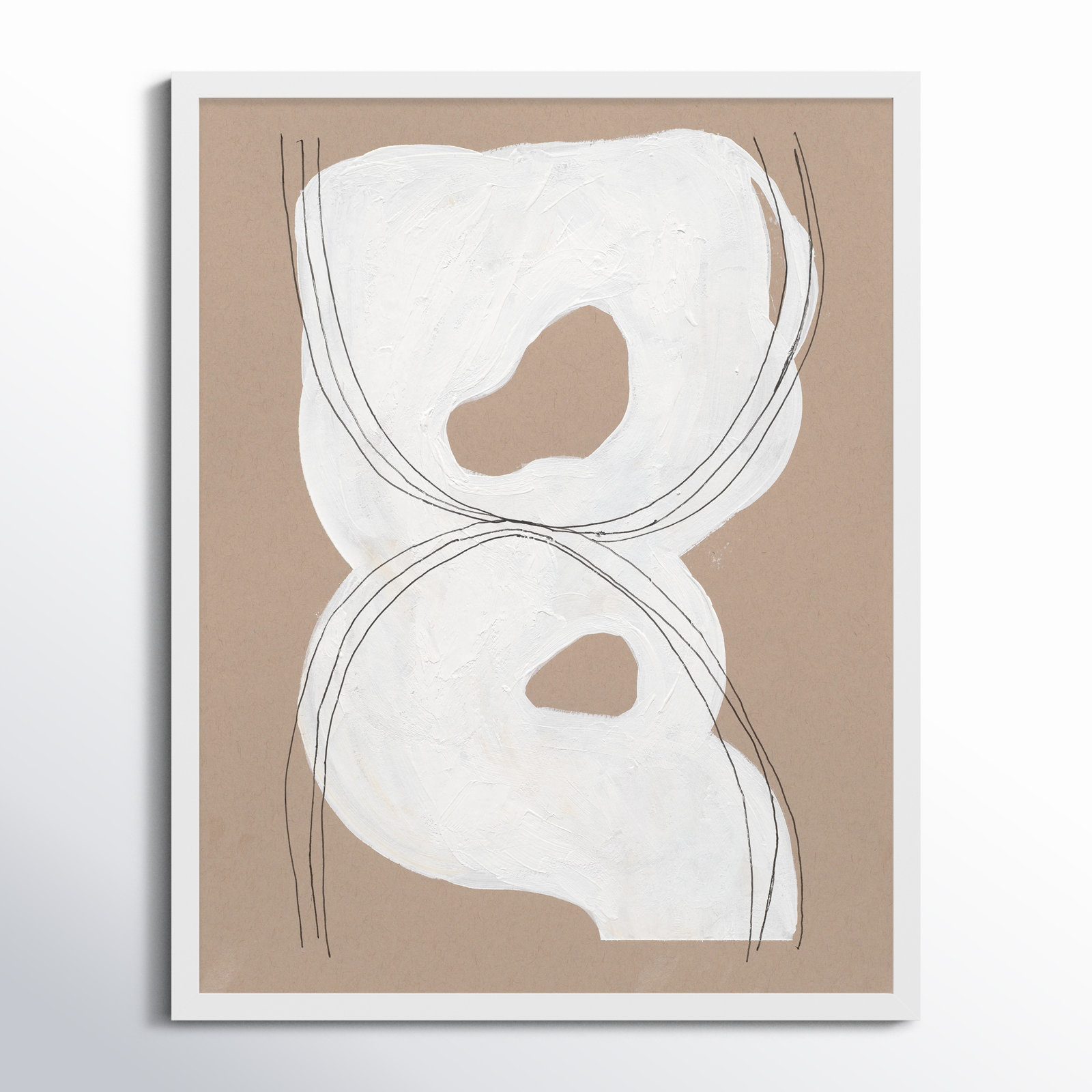 Free Form 1 by Andrea Stokes, 38" H x 30" W x 1.25" D, White