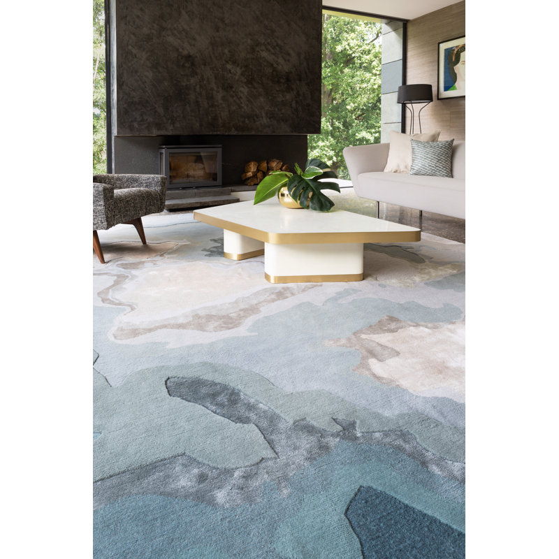 Adam Hunter Tundra Cool Area Rug, Rectangle 4' x 6'