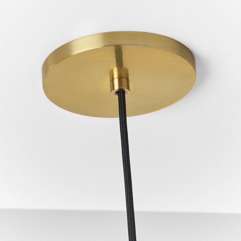 Audra 1 - Light Pendant, Hand-Rubbed Antique Brass/Clear